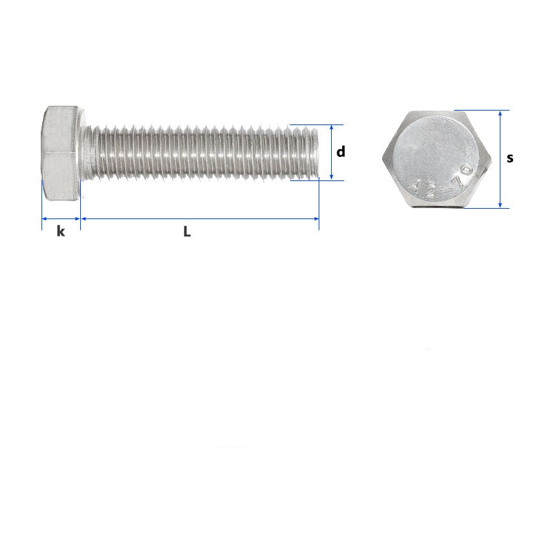 Hela trådhexagonskruvar