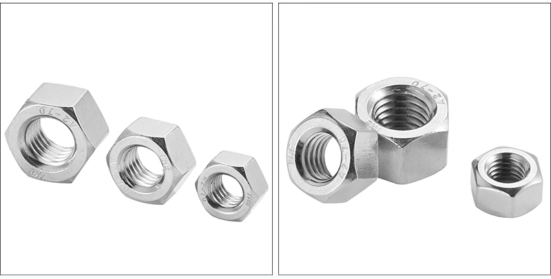Single chamfered hexagon nut for side