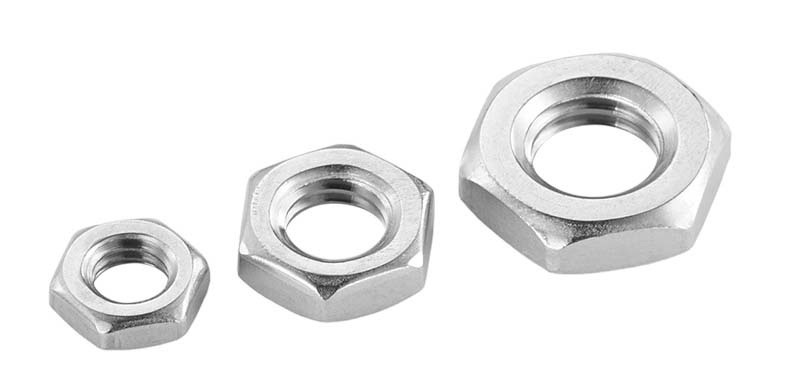 finished small hexagon thin nut