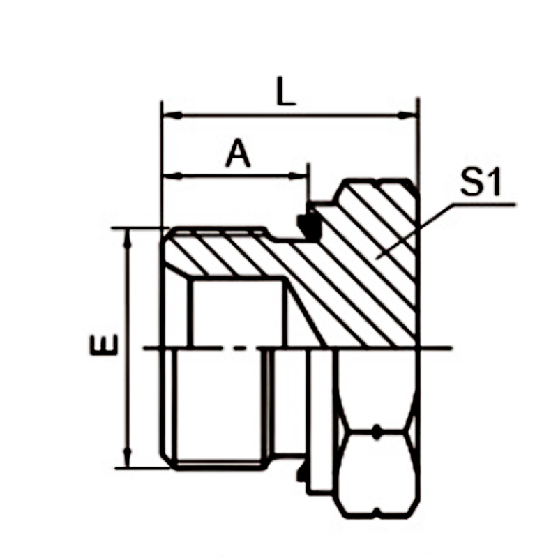 1/4 BSP Male Hex Head Captive Seal