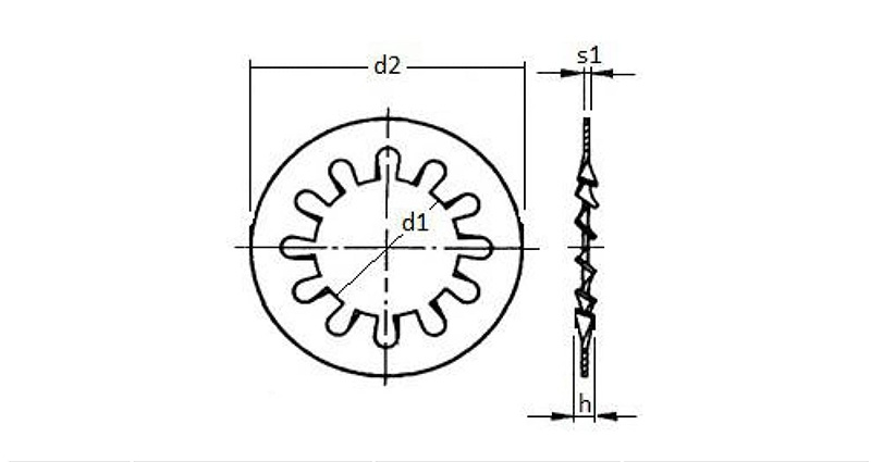 Internal Tooth Lock Washers Steel Zinc