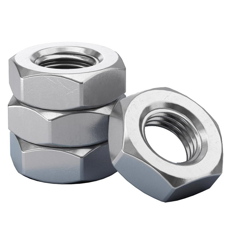 Mj tråd små hexagon tunna nötter