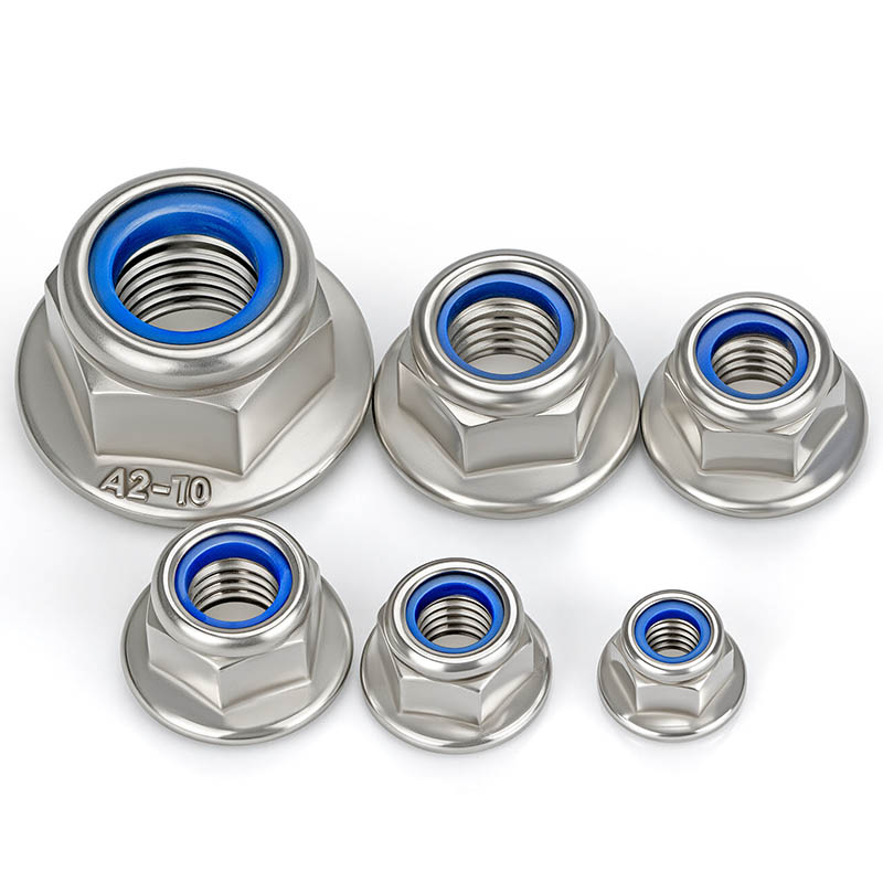 Nylonlåsmutter med fläns