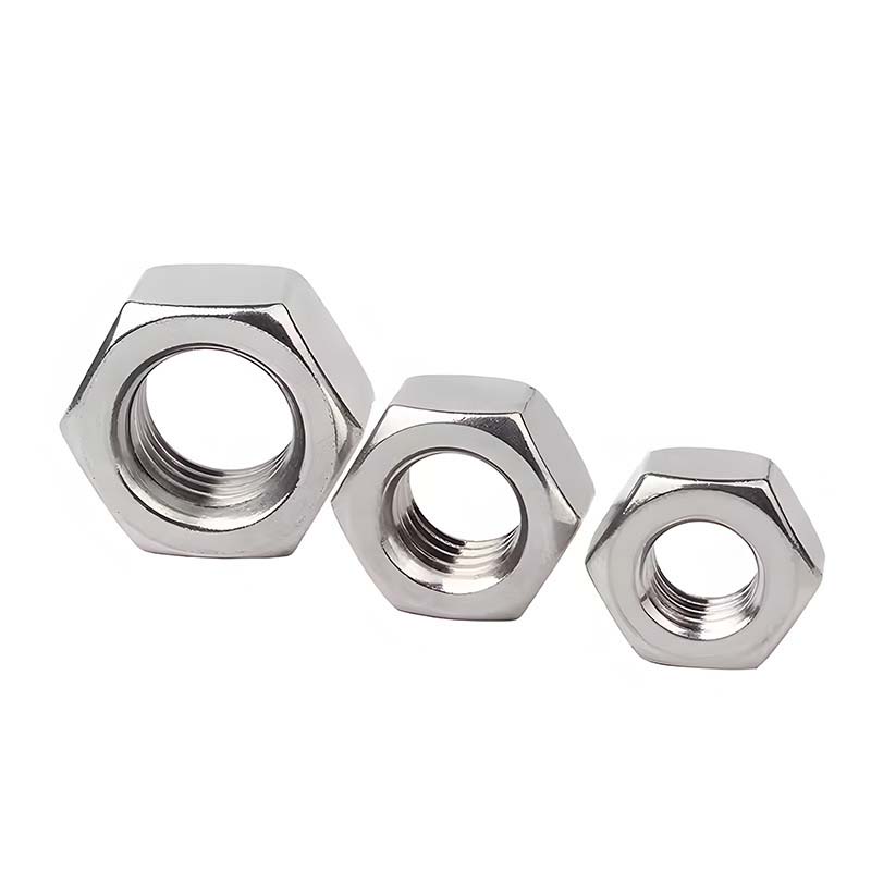 Enkel avfasade hexagon tunn mutter