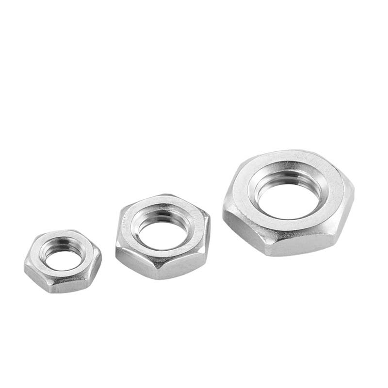 Små hexagon tunna nötter finhöjd tråd