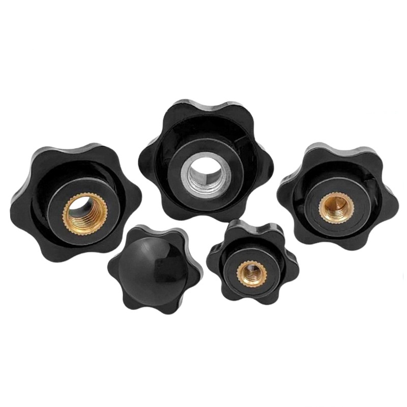 Stjärnknapp genom håltyp mutter