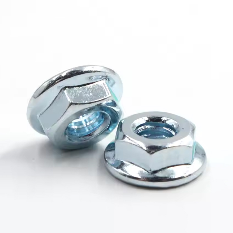 Zinkpläterad hexagonflänsmutter